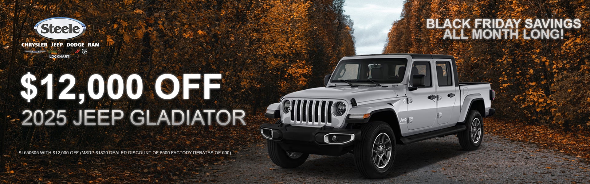 $12,000 off Jeep Gladiator